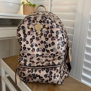 MCM animal print stuffed large backpack
